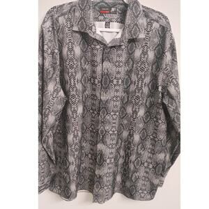 JF J. Ferrar Shirt Button Up Slim XL 17-17 1/2  34-35